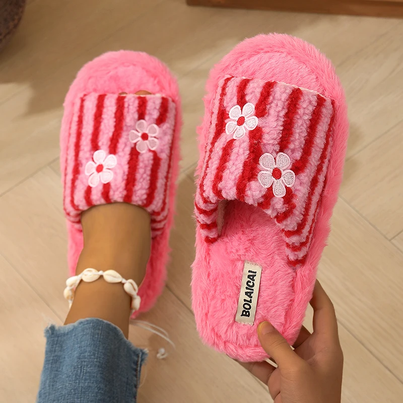 Çiçek Nakışlı Çizgili Peluş Te - Embroidery Garments incelemesi ve fiyatı