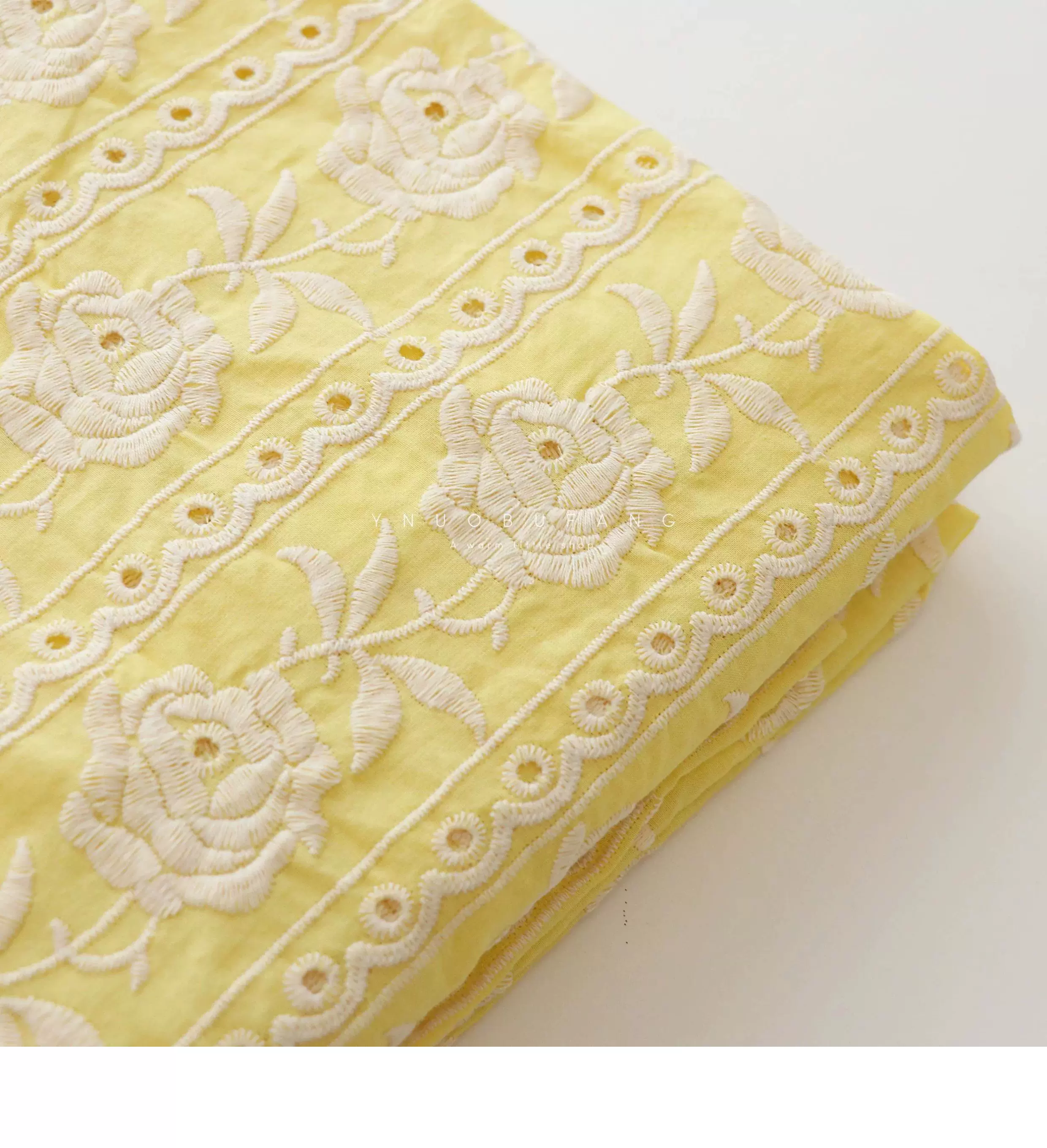 %100 Pamuklu Sarı Dantel Kumaş - Embroidery Yellow Dress incelemesi ve fiyatı
