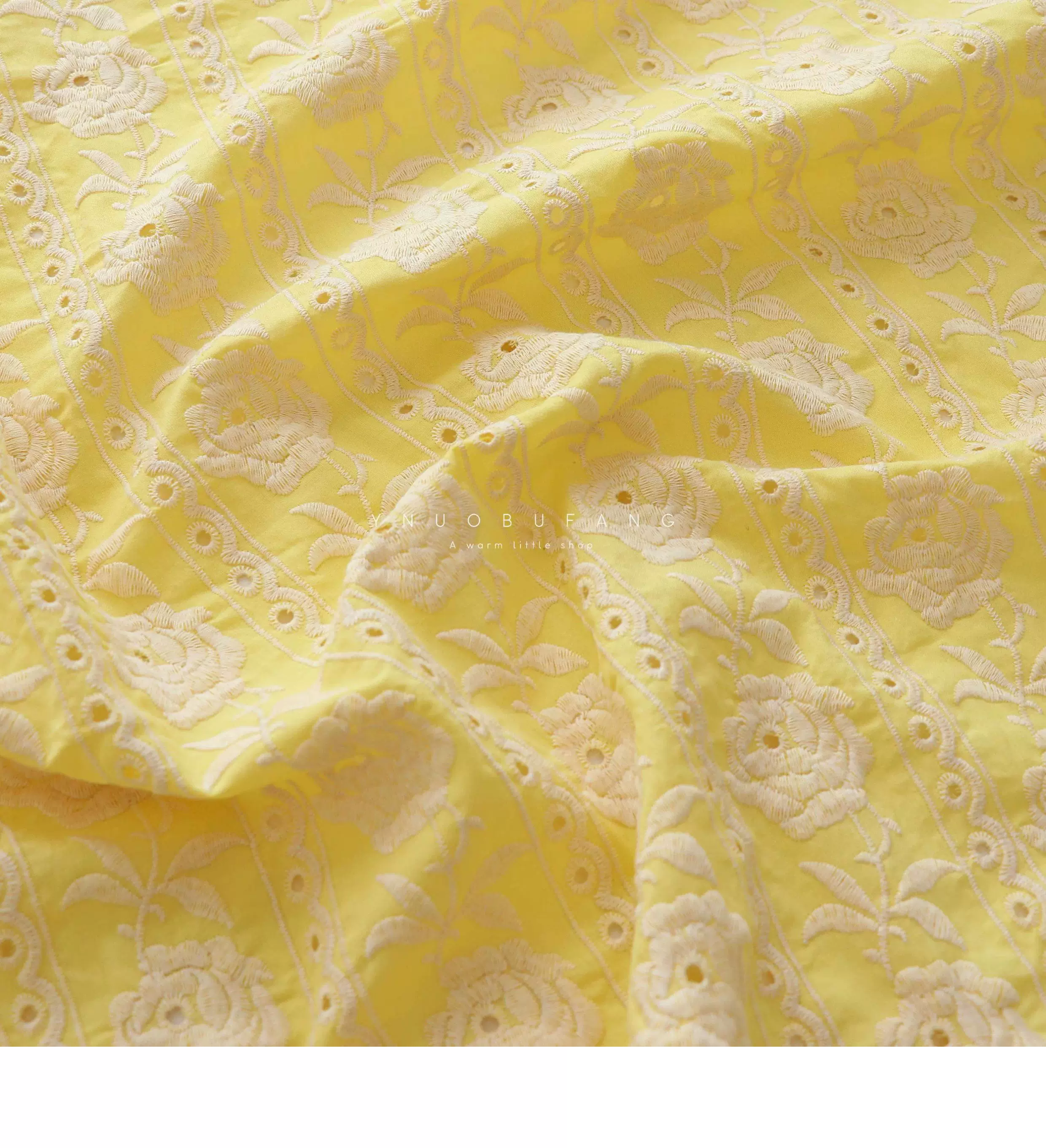 %100 Pamuklu Sarı Dantel Kumaş - Embroidery Yellow Dress incelemesi ve fiyatı