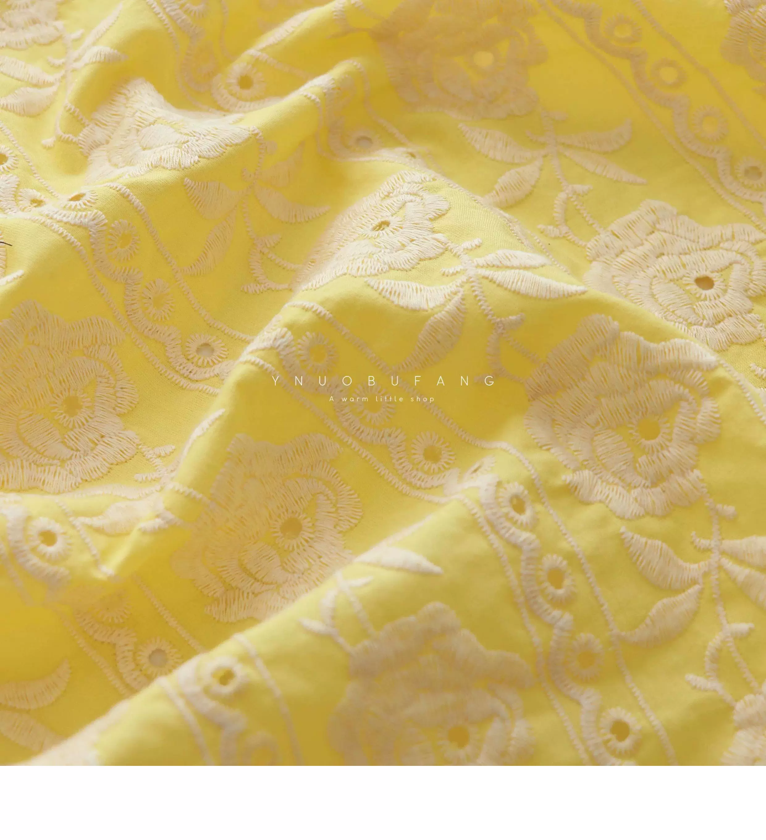 %100 Pamuklu Sarı Dantel Kumaş - Embroidery Yellow Dress incelemesi ve fiyatı