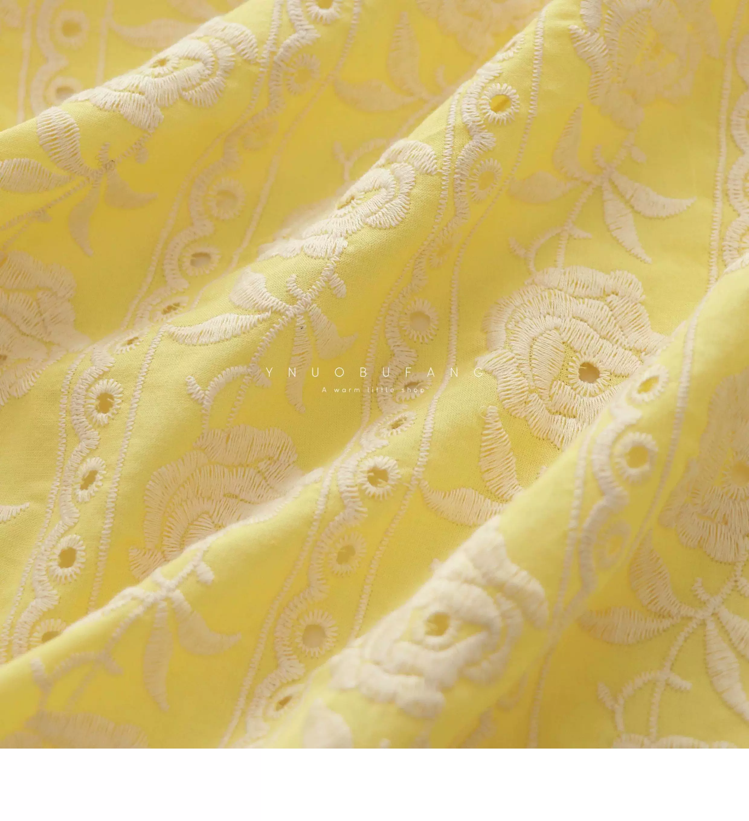 %100 Pamuklu Sarı Dantel Kumaş - Embroidery Yellow Dress incelemesi ve fiyatı