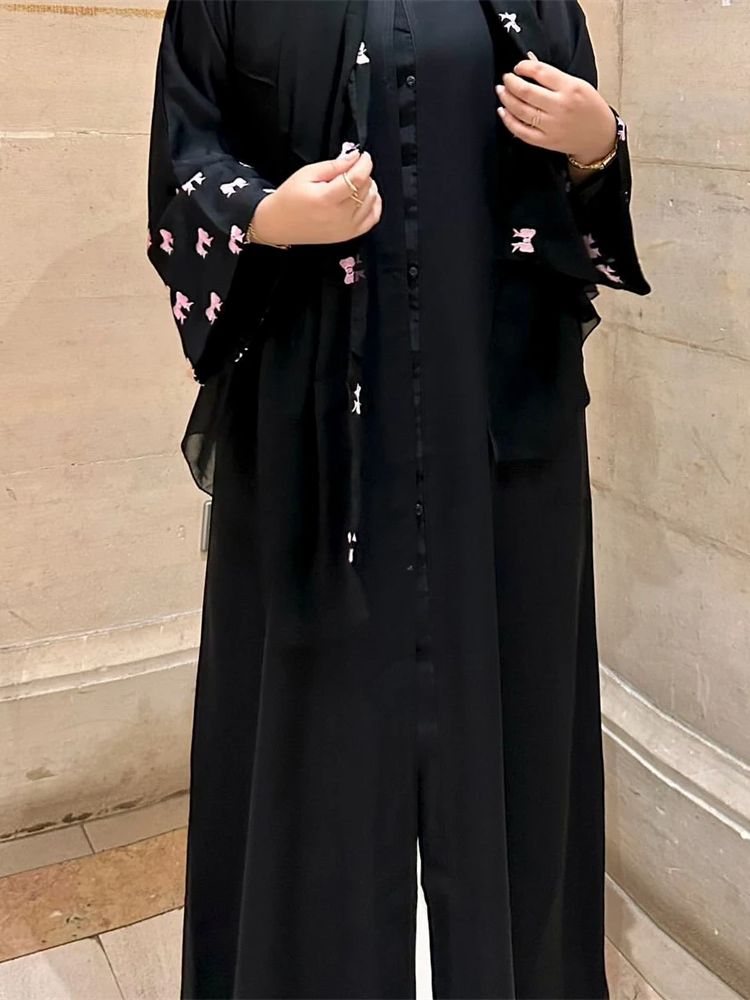 Ramazan Siyah Kalp Abaya Damen - Embroidery Kebaya incelemesi ve fiyatı