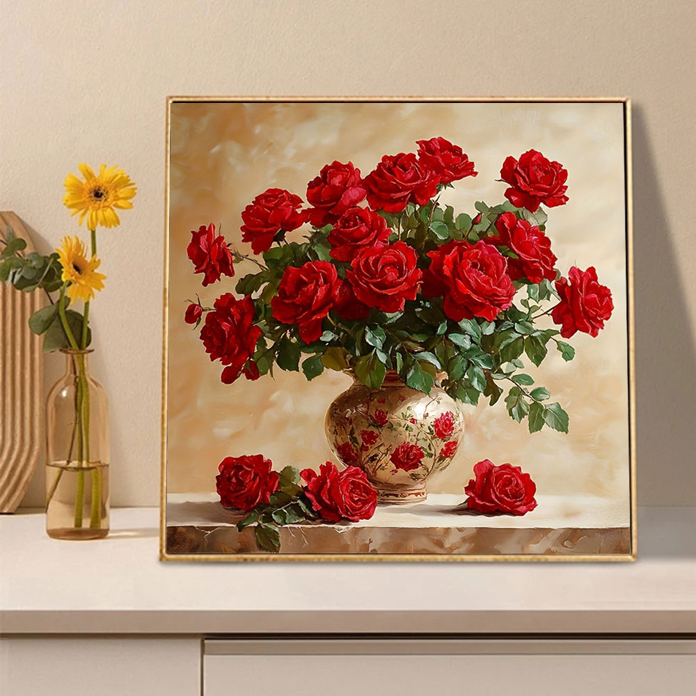 Gül Elmas Boyama Tam Kare Yuva - Embroidery Rose incelemesi ve fiyatı