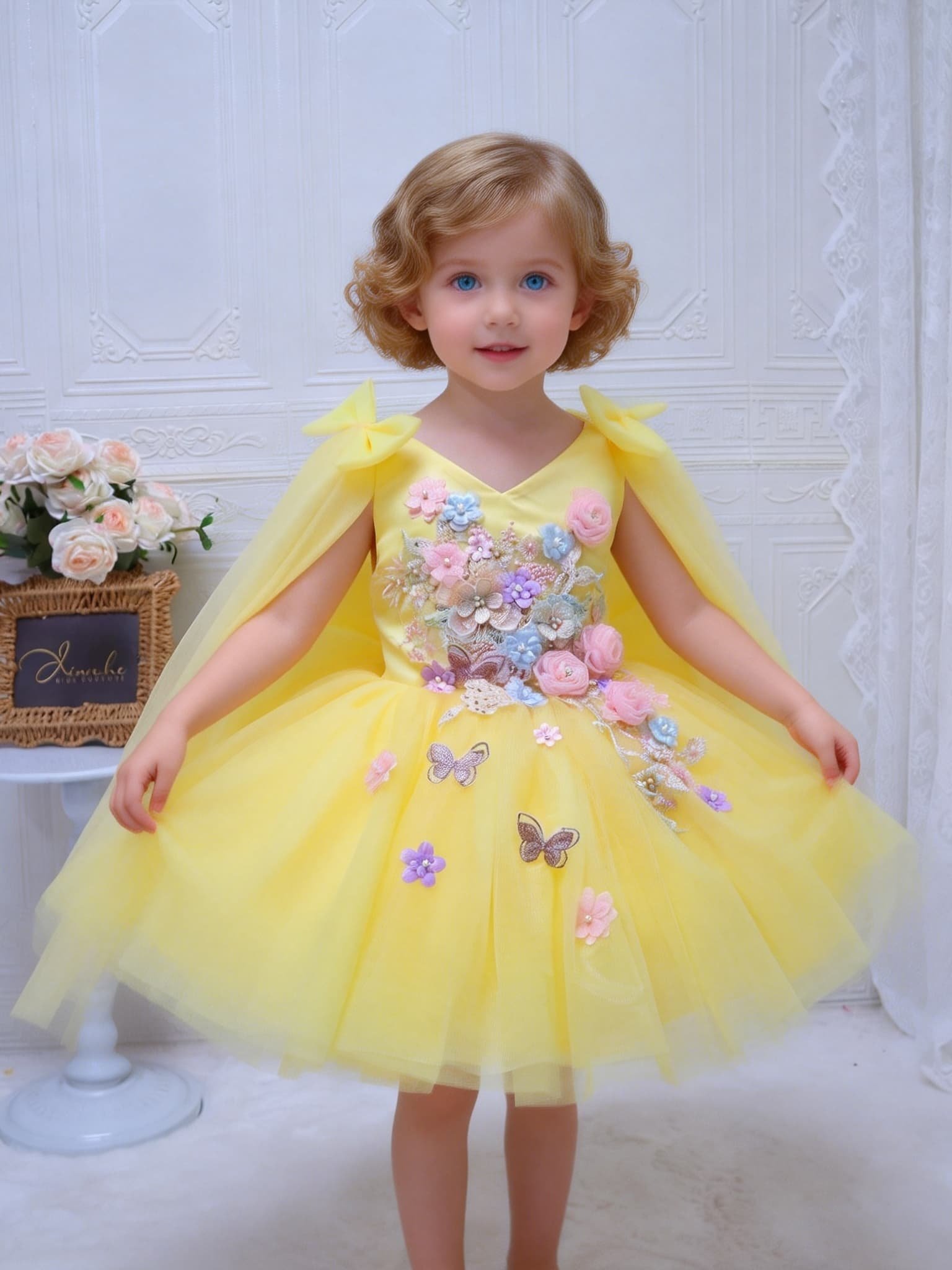 Özel Tasarım Lüks Elbise, Kadı - Embroidery Yellow Dress incelemesi ve fiyatı