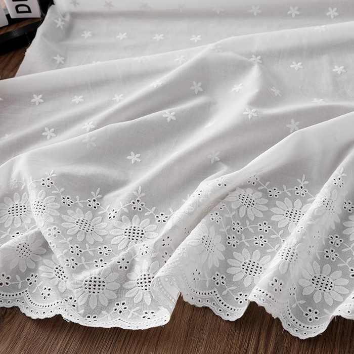 1 yard içi boş çiçek pamuklu k - Embroidery Cotton Shirt incelemesi ve fiyatı